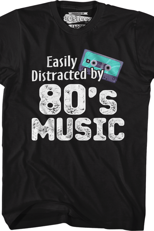 Easily Distracted By 80's Music T-Shirtmain product image