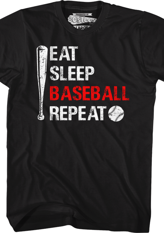 Eat Sleep Baseball Repeat T-Shirt - main product image