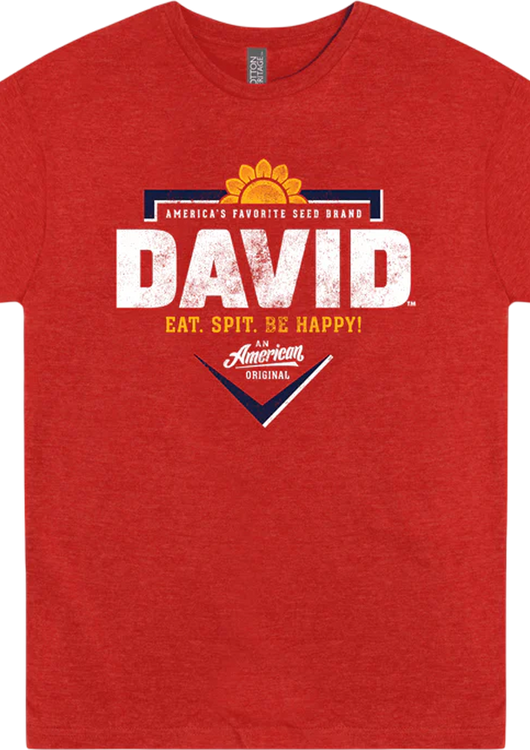 Eat Spit Be Happy David Sunflower Seeds T-Shirt - main product image