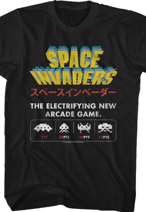 Electrifying New Arcade Game Space Invaders T-Shirt