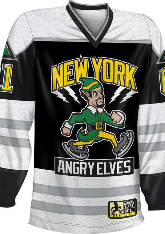 Elf Movie Miles Finch New York Angry Elves Hockey Jersey - main product image