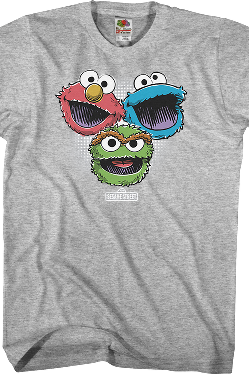 Elmo Cookie Monster Oscar The Grouch Sesame Street T-Shirtmain product image