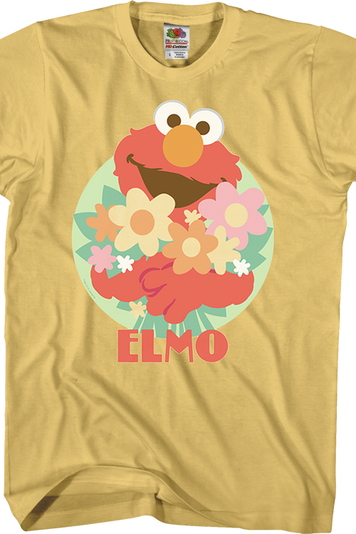 Elmo With Flowers Sesame Street T-Shirt - main product image