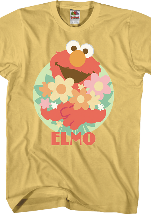 Elmo With Flowers Sesame Street T-Shirt - main product image
