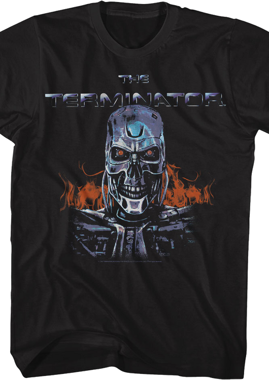 Endoskeleton Flames Terminator T-Shirt - main product image
