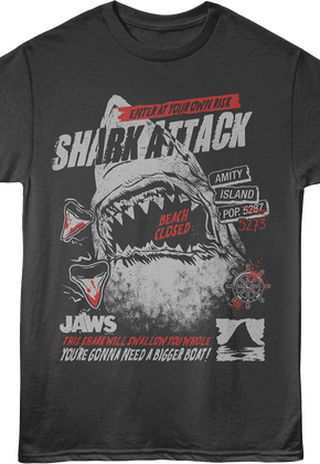 Enter At Your Own Risk Jaws T-Shirt