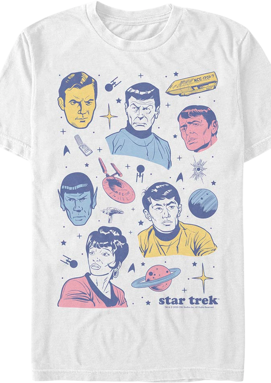 Enterprise Crew Collage Star Trek T-Shirt - main product image