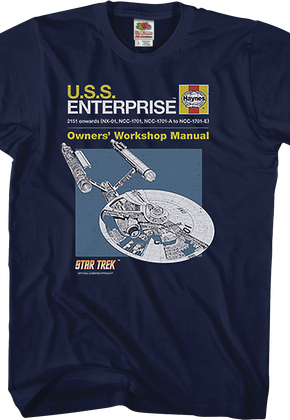 Enterprise Owners' Workshop Manual Star Trek T-Shirt