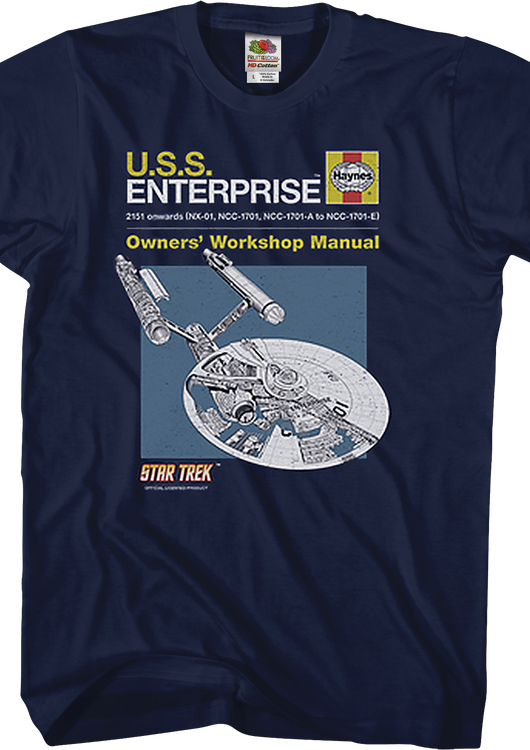 Enterprise Owners' Workshop Manual Star Trek T-Shirt - main product image
