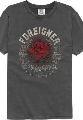 I Want To Know What Love Is Foreigner Comfort Colors Brand T-Shirt