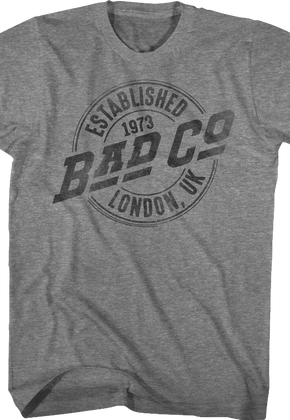 Established 1973 London UK Bad Company T-Shirt
