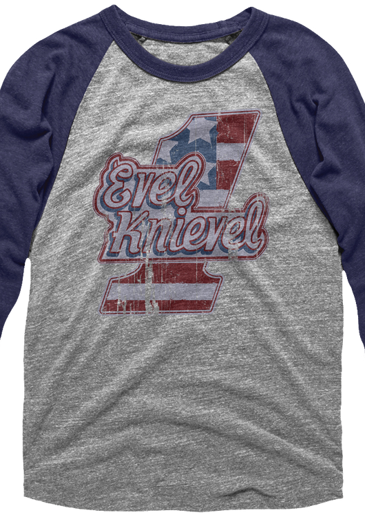 Evel Knievel Raglan Baseball Shirt - main product image