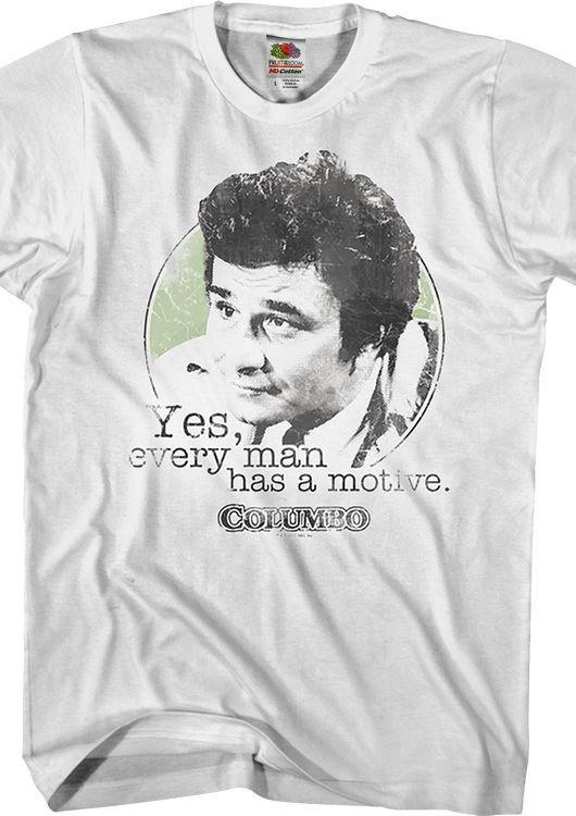 Every Man Has A Motive Columbo T-Shirt - main product image
