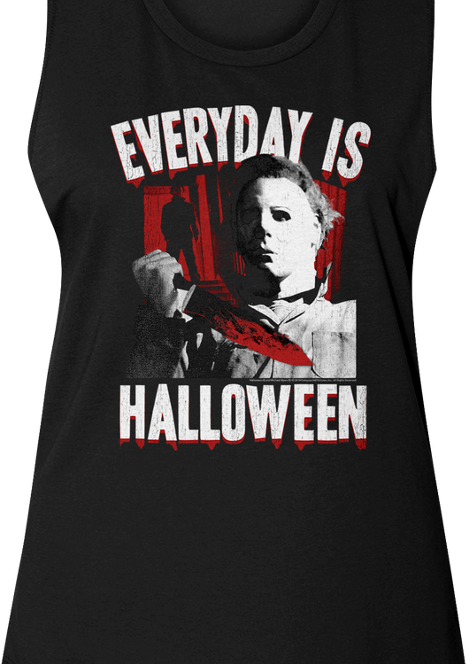 Ladies Everyday Is Halloween Muscle Tank Top - main product image