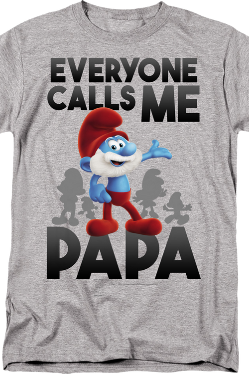 Everyone Calls Me Papa Smurfs T-Shirtmain product image