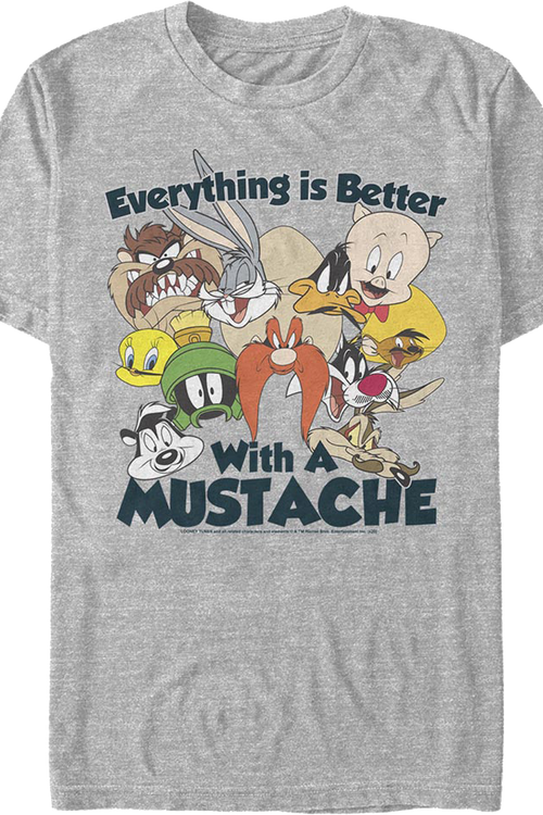 Everything Is Better With A Mustache Looney Tunes T-Shirtmain product image