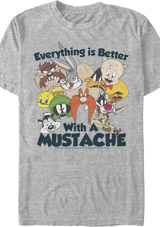 Everything Is Better With A Mustache Looney Tunes T-Shirt - main product image