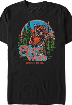 Ewok Endor Pose Return Of The Jedi Star Wars T-Shirt