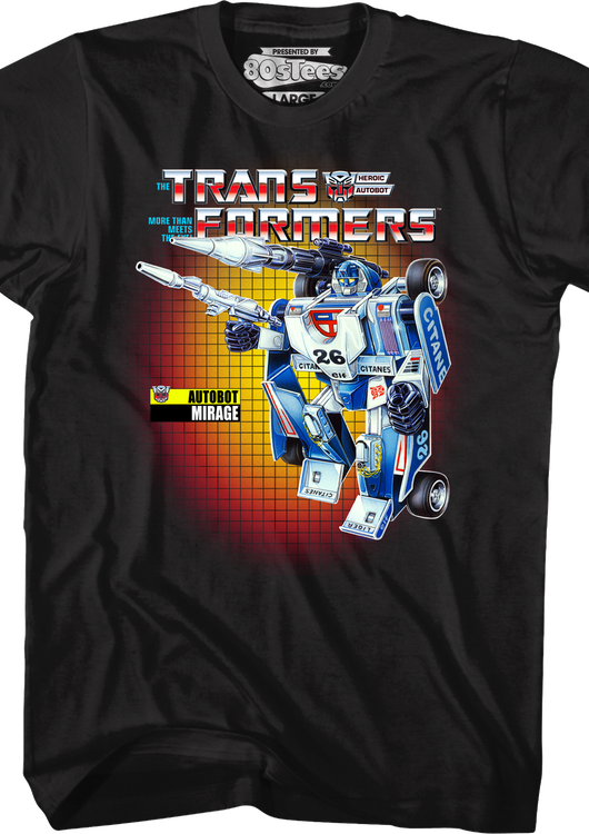 Box Art Mirage Transformers T-Shirt - main product image