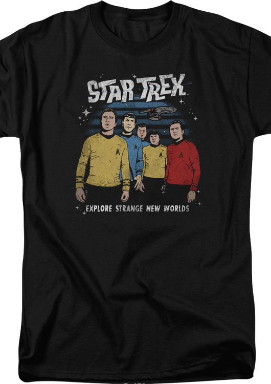 Vintage Explore Strange New Worlds Star Trek T-Shirt - main product image