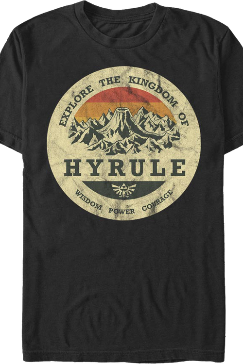 Explore the Kingdom of Hyrule Legend of Zelda T-Shirtmain product image