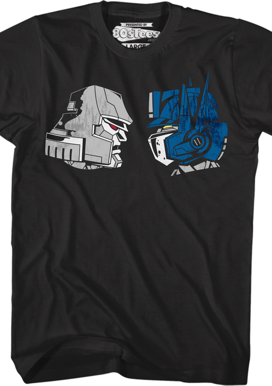 Face Off Megatron vs Optimus Prime Transformers T-Shirt - main product image