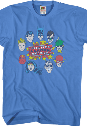 Faces Justice League T-Shirt