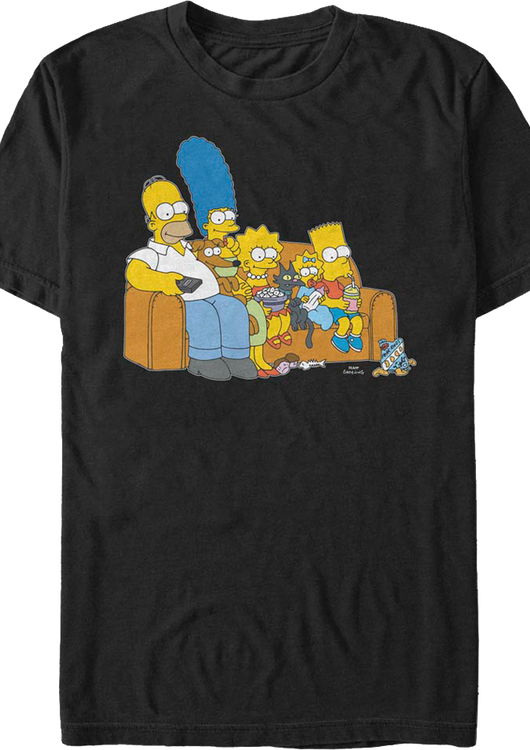 Family Couch The Simpsons T-Shirt - main product image