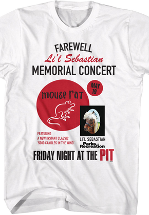 Farewell Li'l Sebastian Memorial Concert Parks and Recreation T-Shirt