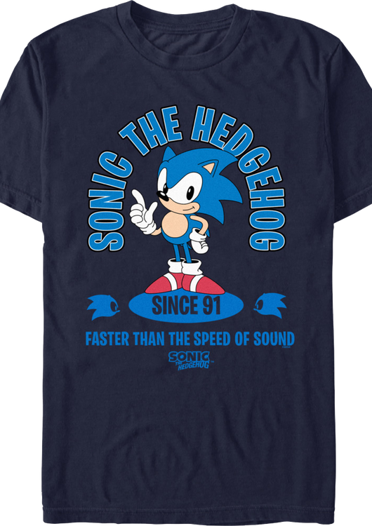 Faster Than The Speed Of Sound Sonic The Hedgehog T-Shirt - main product image