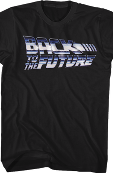 Faux Chrome Logo Back To The Future T-Shirt