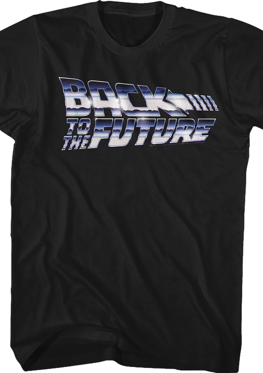 Faux Chrome Logo Back To The Future T-Shirt - main product image