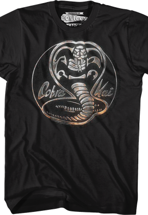 Faux Chrome Logo Cobra Kai T-Shirt