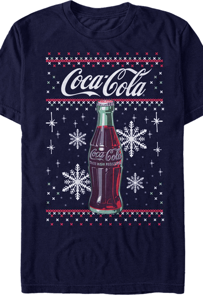 Faux Ugly Christmas Sweater Coca-Cola T-Shirt