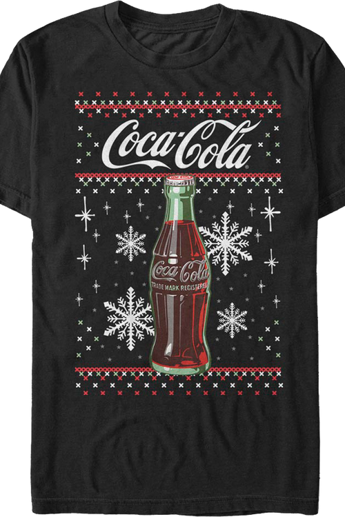 Faux Ugly Christmas Sweater Coca-Cola T-Shirtmain product image
