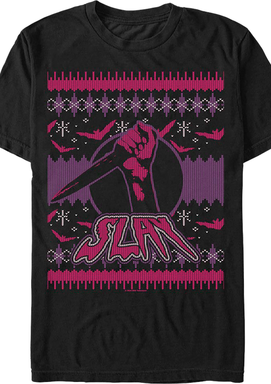 Faux Ugly Christmas Sweater Design Buffy The Vampire Slayer T-Shirt - main product image