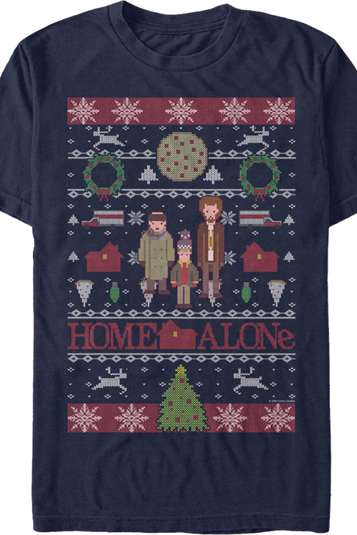 Faux Ugly Christmas Sweater Home Alone T-Shirtmain product image
