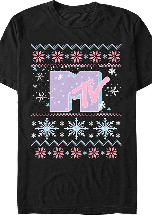 Faux Ugly Christmas Sweater MTV T-Shirt - main product image