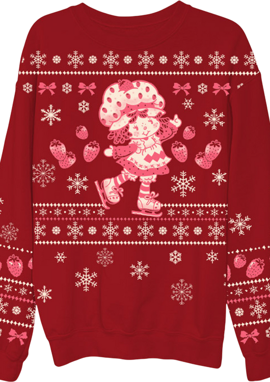 Faux Ugly Christmas Sweater Strawberry Shortcake Sweatshirt - main product image