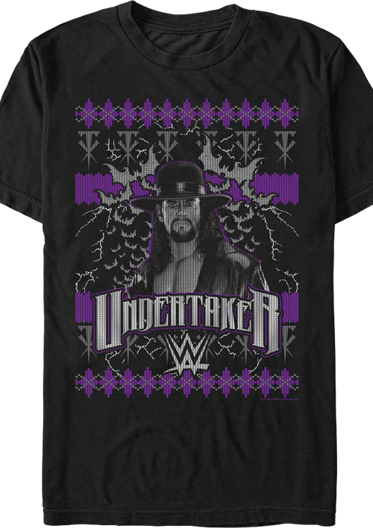 Faux Ugly Christmas Sweater Undertaker T-Shirt - main product image