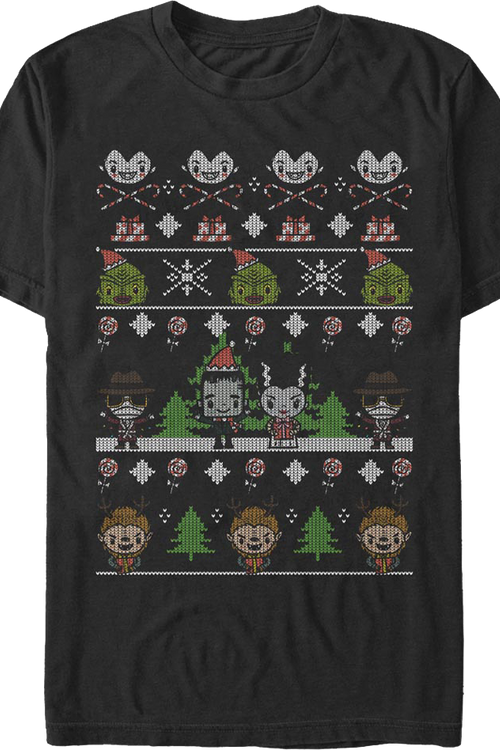 Faux Ugly Christmas Sweater Universal Monsters T-Shirtmain product image