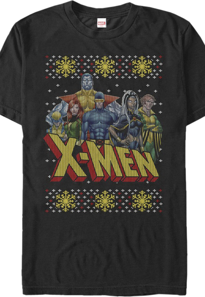Faux Ugly Christmas Sweater X-Men T-Shirt