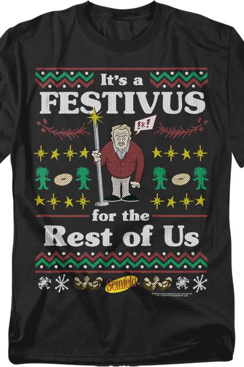 Faux Ugly Festivus Sweater Seinfeld T-Shirt - main product image