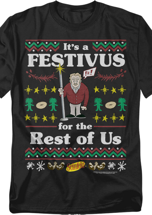 Faux Ugly Festivus Sweater Seinfeld T-Shirt - main product image