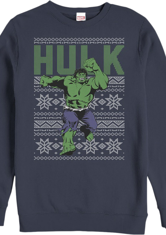 Faux Ugly Incredible Hulk Christmas Sweater - main product image