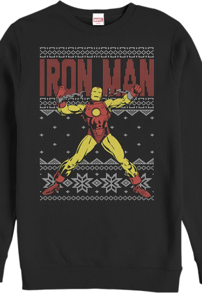 Faux Ugly Iron Man Christmas Sweater