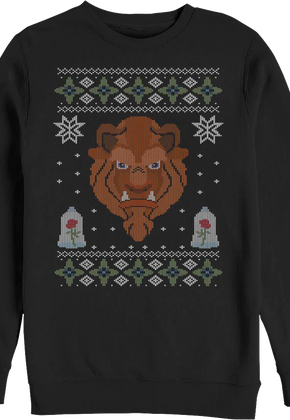 Faux Ugly Knit Beauty and the Beast Sweatshirt