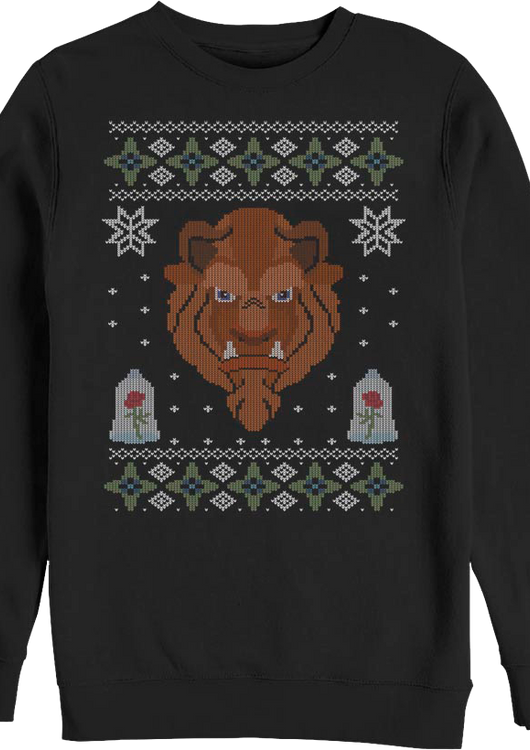 Faux Ugly Knit Beauty and the Beast Sweatshirt - main product image