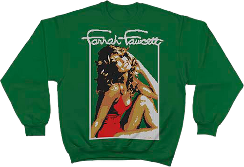 Faux Ugly Knit Farrah Fawcett Christmas Sweatshirtmain product image