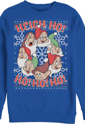 Faux Ugly Knit Seven Dwarfs Disney Christmas Sweatshirt